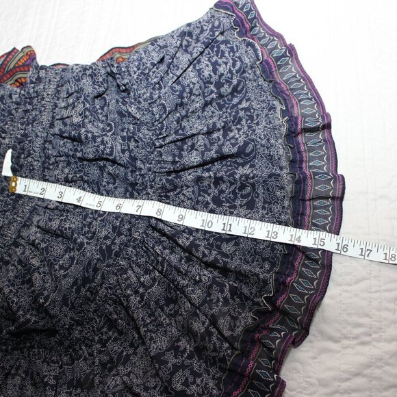 Misa Los Angeles Womens Marion Mini Skirt Ruffles Blue White Size Small Lined - Picture 7 of 8